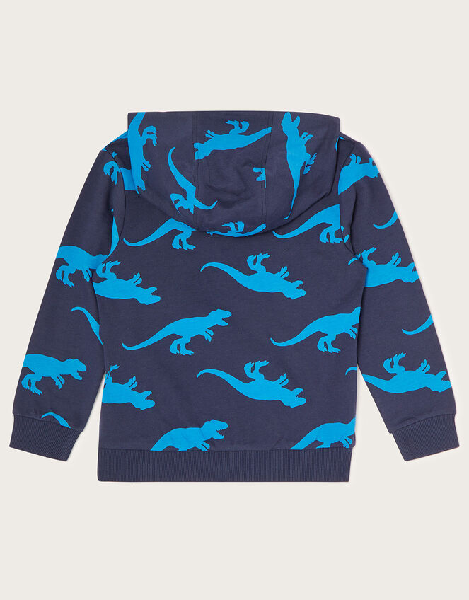 Dinosaur Silhouette Hoodie , Blue (BLUE), large