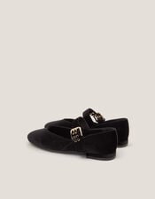 Effie Velvet Ballet Flats, Black (BLACK), large