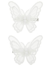 Embroidered Butterfly Hair Clips, , large