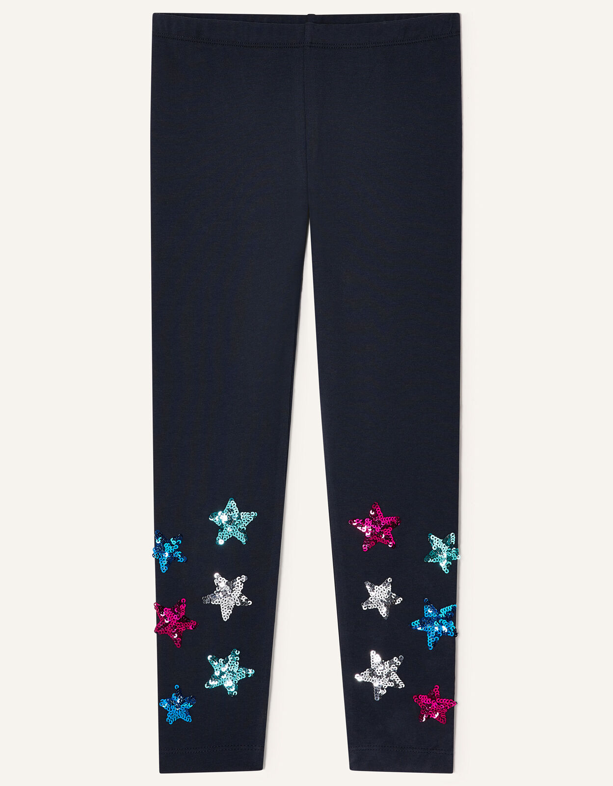 Sequin Star Leggings Blue Girls Trousers Leggings Monsoon ROI