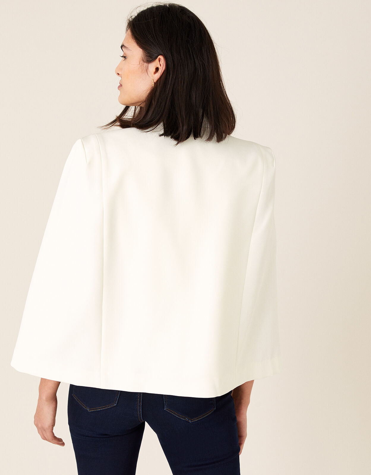 Cora Smart Cape Jacket Ivory