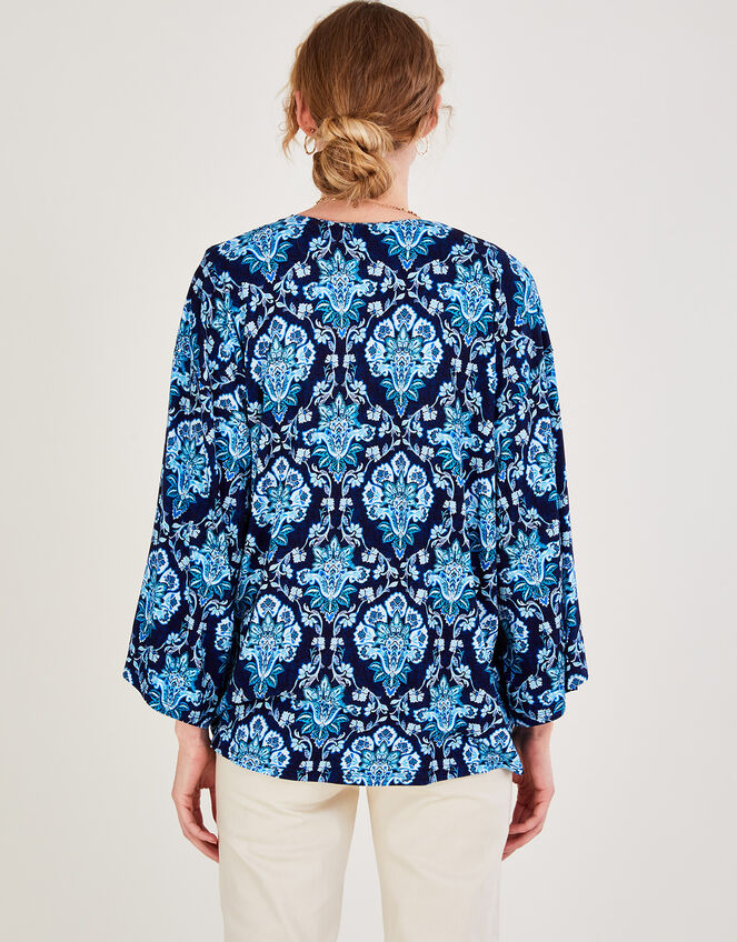 Printed Kimono, Blue (BLUE), large