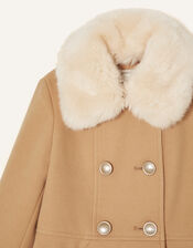 Twirl Skirted Coat , Camel (CAMEL), large