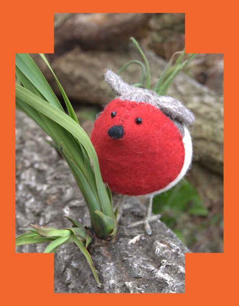 Fiona Walker Small Velvet Robin, , large