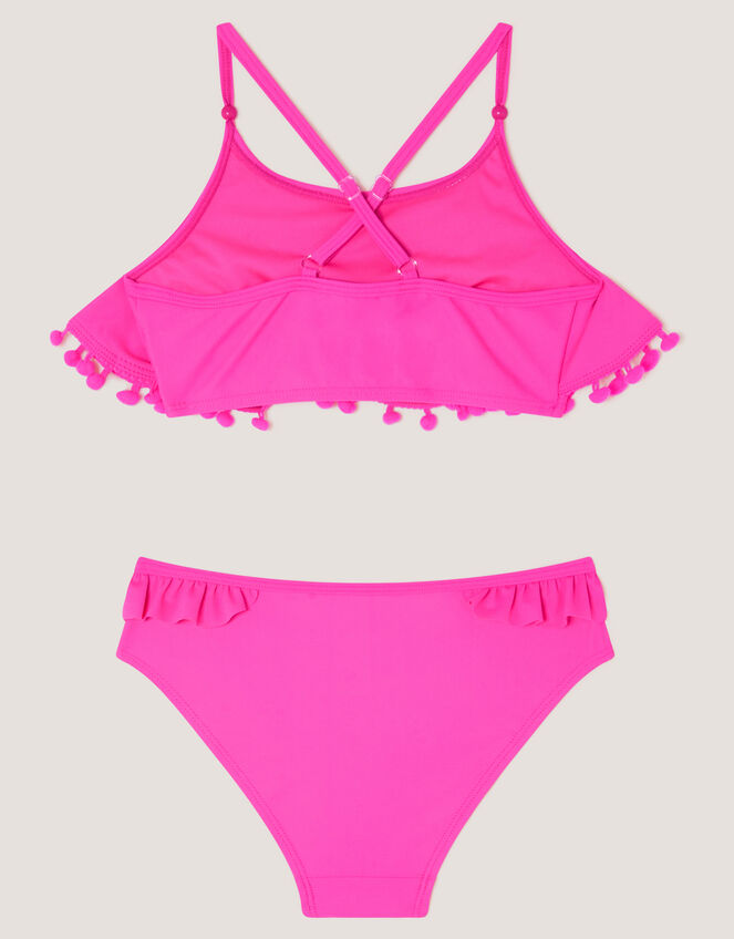 Crossback Frill Bikini Set, Pink (PINK), large