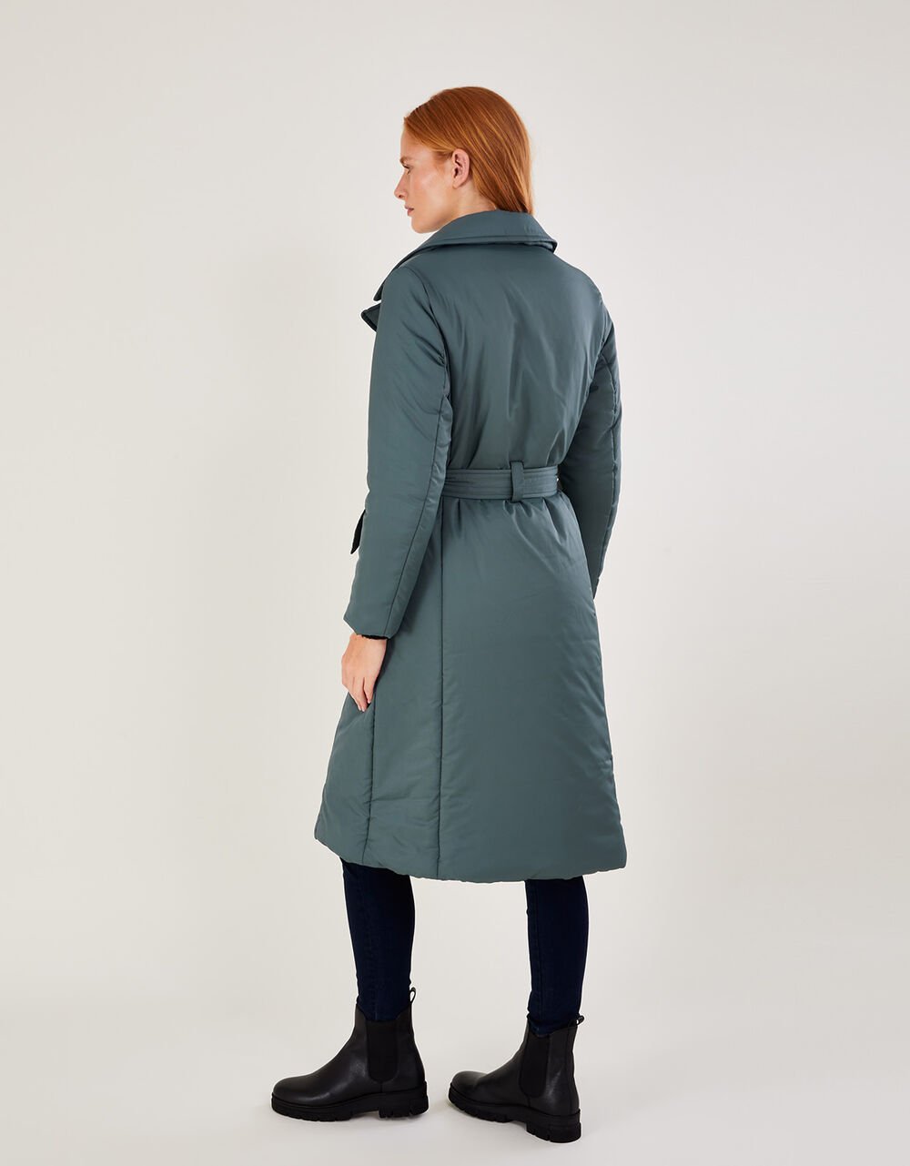 Nina Padded Trench Coat Green Women's Coats Monsoon Global.