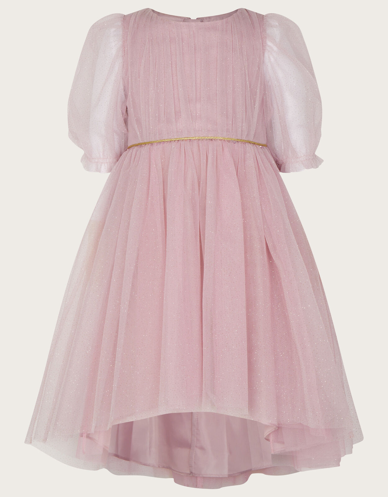 Land of Wonder Selena Shimmer Half Sleeve Tunic Dress Pink Girls Dresses Monsoon Global