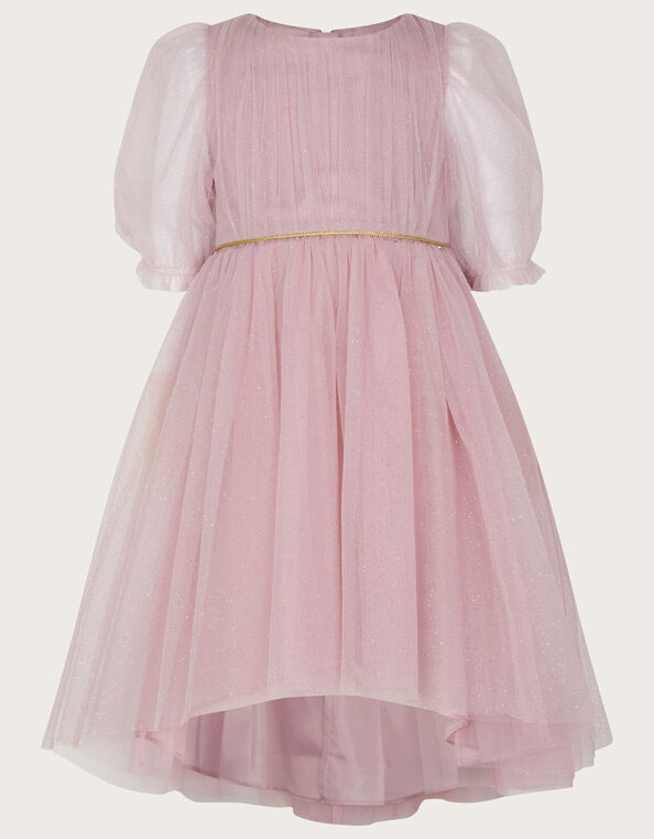 Land of Wonder Selena Shimmer Half Sleeve Tunic Dress, Pink (DUSKY PINK), large