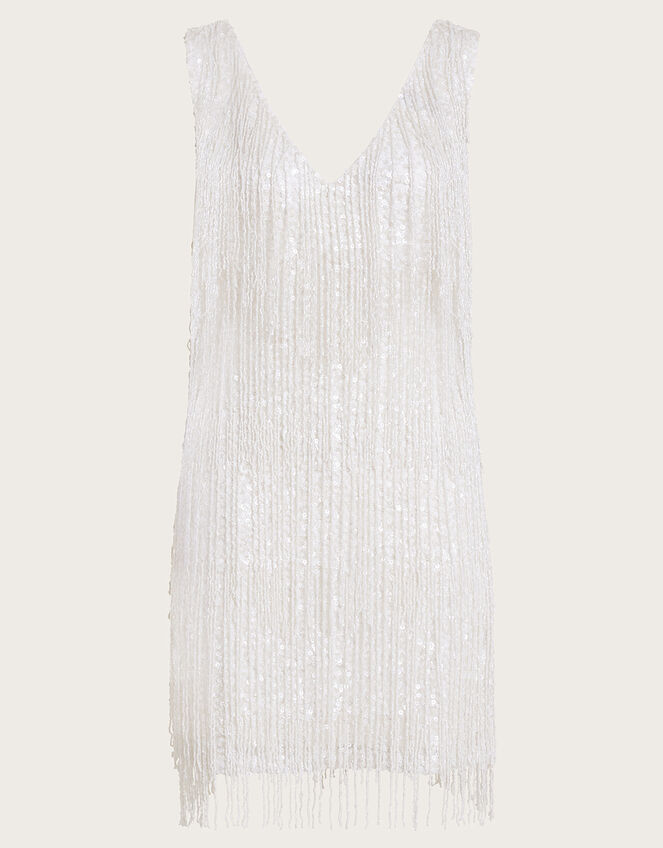Stevie Fringe Bridal Dress, Ivory (IVORY), large