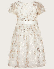 Mary-Kate Foil Butterfly 3D Dress, Ivory (IVORY), large