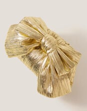 Oversized Bow Metallic Bag, , large