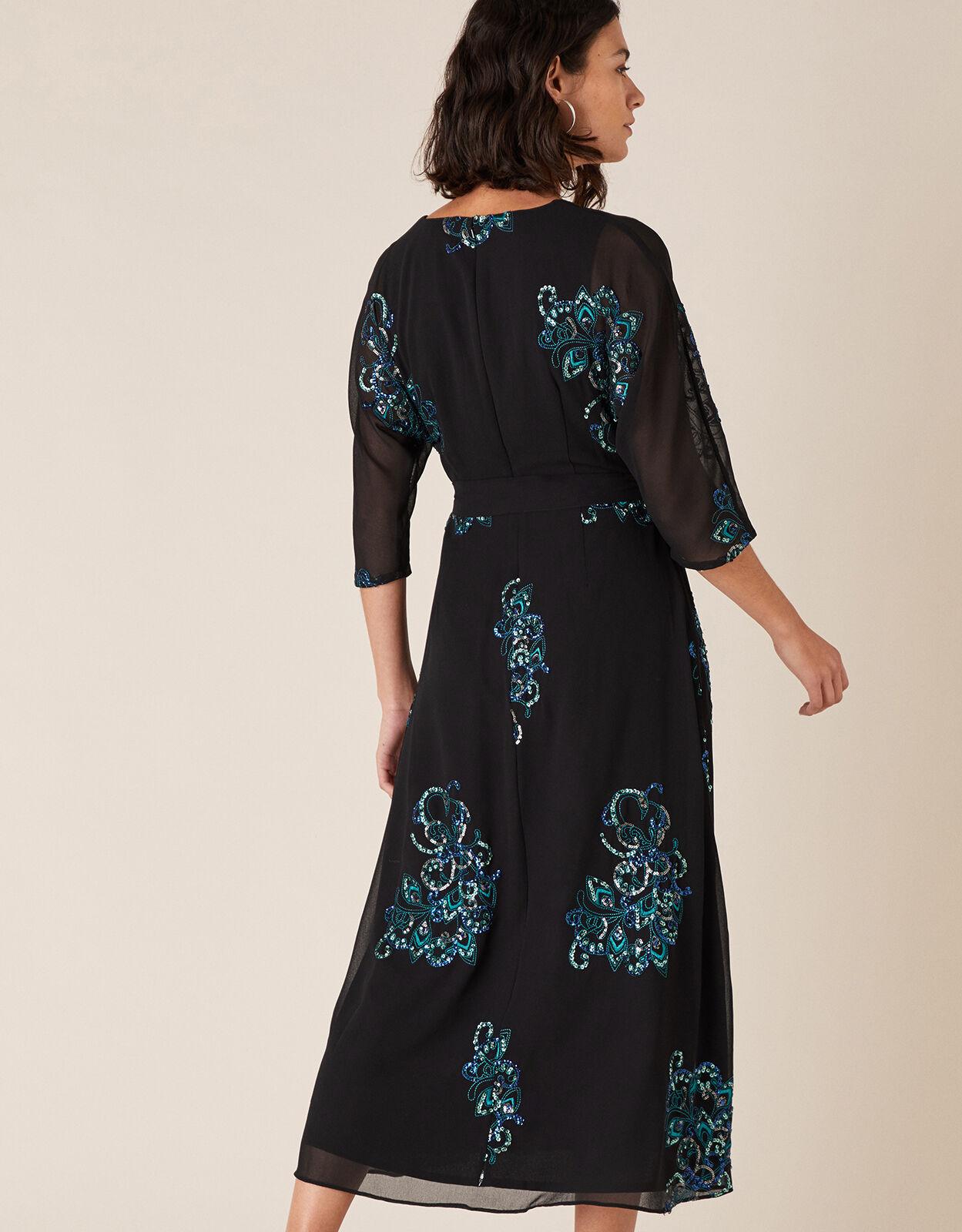 Monsoon apple embellished midi dress online