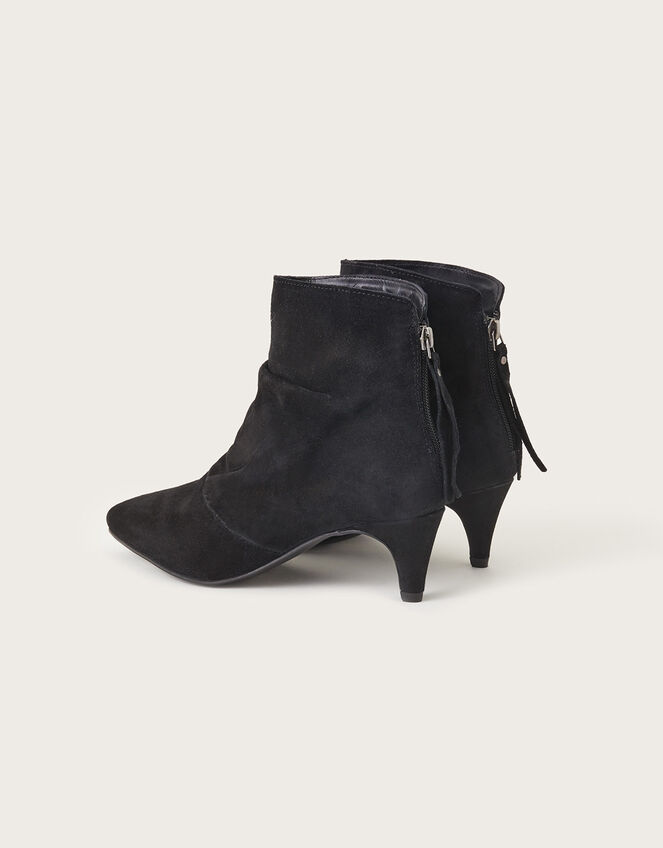 Suede Kitten Heel Boots Black | Women's Shoes | Monsoon Global.