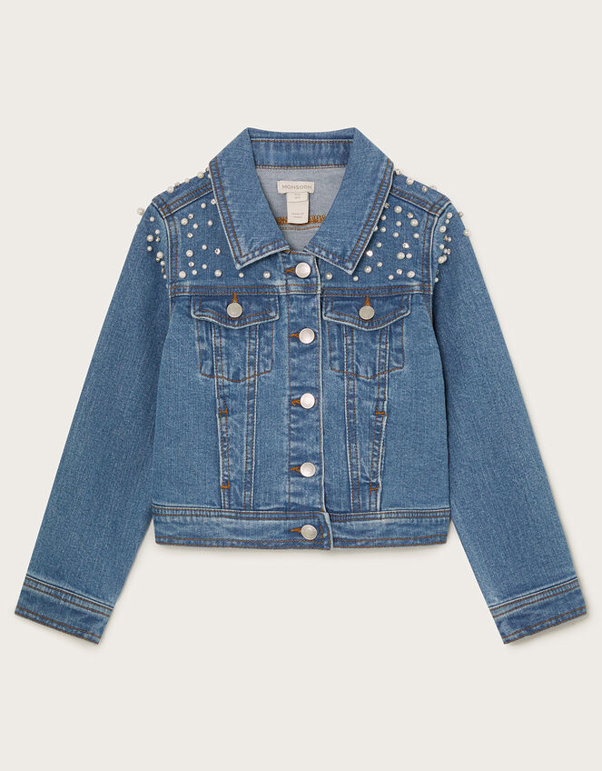 Pearl Denim Jacket, Blue (BLUE), large