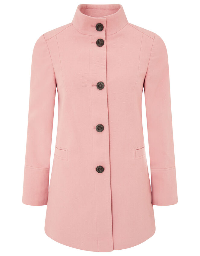 Molly Casual Coat in Cotton Twill, Pink (PINK), large