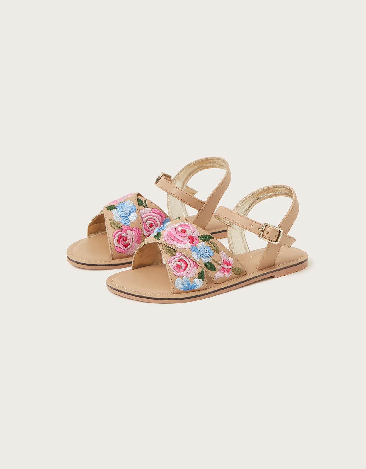Embroidered best sale sandals womens