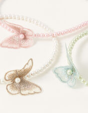 Lacey Butterfly Pearl Headband, , large