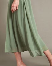Monica Lace Midi Dress, Green (OLIVE), large