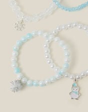 4-Pack Ombr&eacute; Snowflake Beaded Bracelets, , large