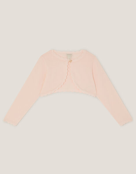 Maeve Bow Button Cardigan, Pink (PALE PINK), large