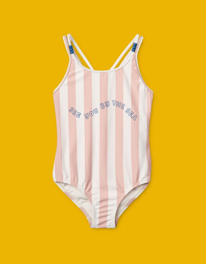 Liewood Suna Stripe Swimsuit, Pink (ROSE), large