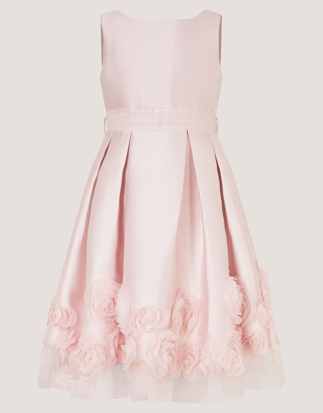 Appliqu&eacute; Rose Party Dress, Pink (DUSKY PINK), large