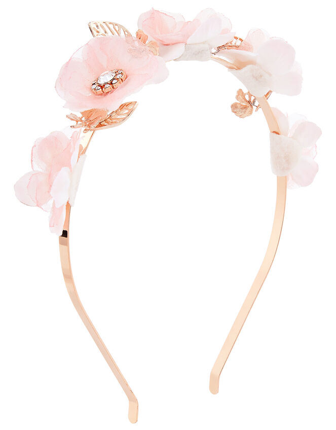 Flora Wavy Metal Headband, , large