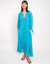 East Bohemian Print Dress, Teal (TEAL), large