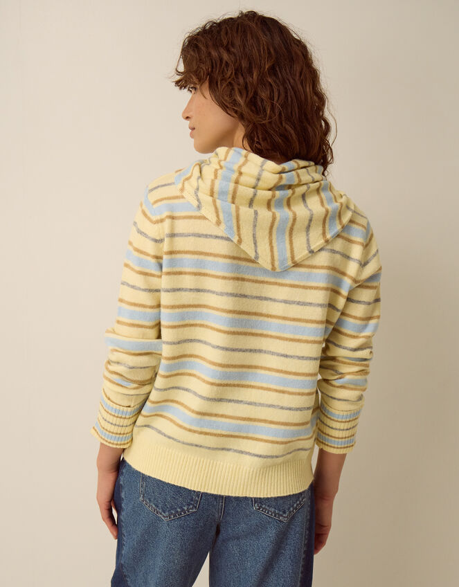 Shola Stripe Cardigan & Scarf, Yellow (BUTTER YELLOW), large