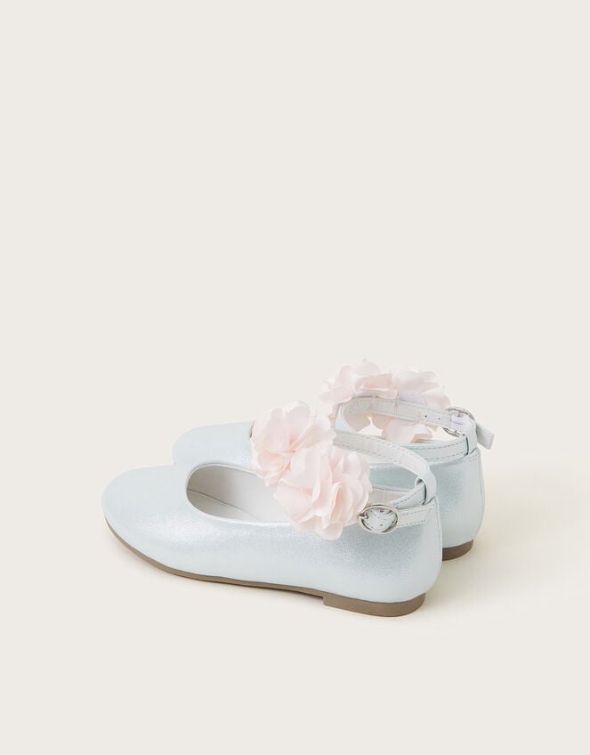 Corsage Strap Ballet Flats, Green (SAGE), large