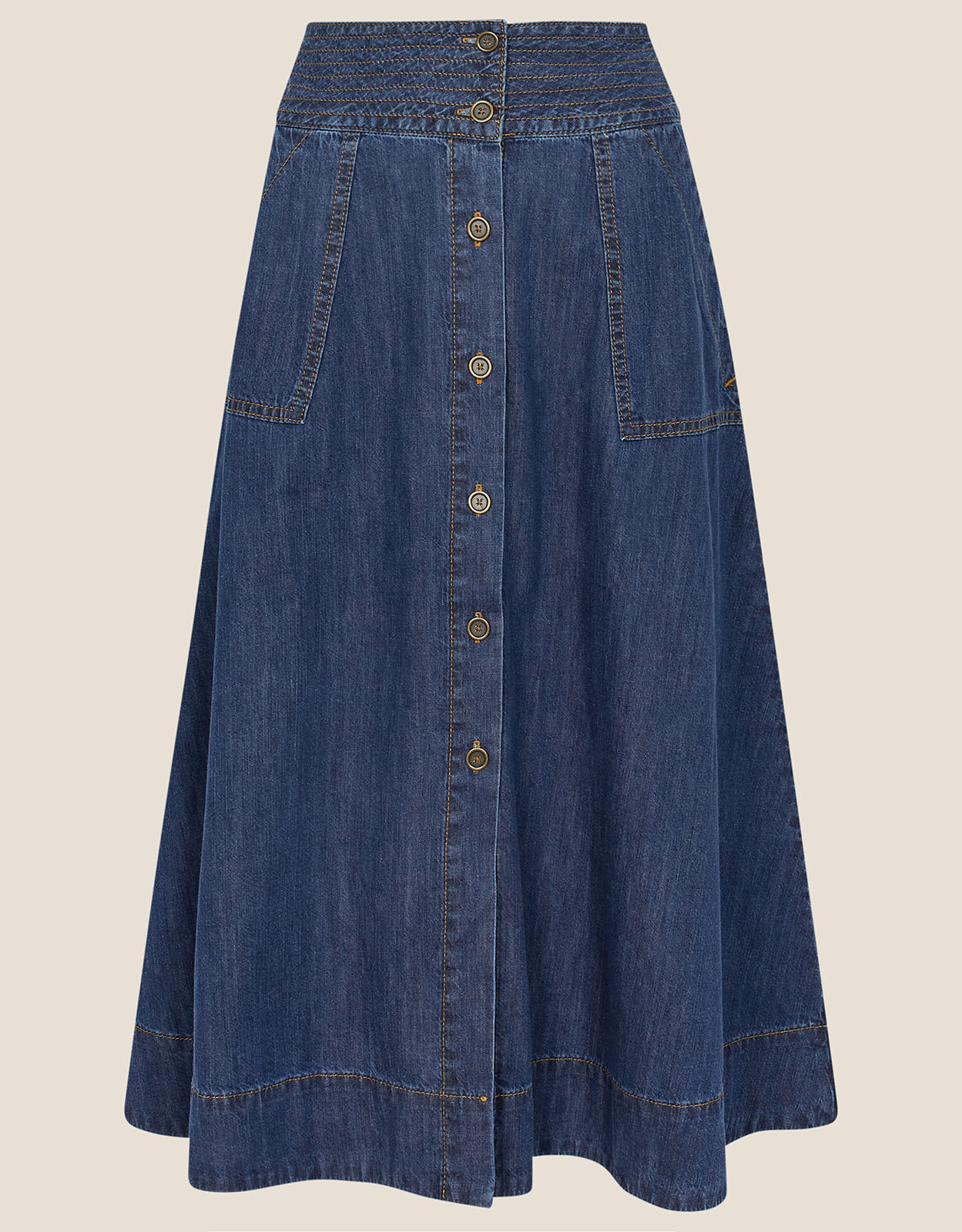 Denim midi skirt a line shop