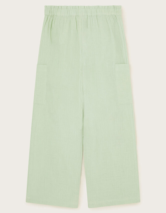 Boutique Embroidered Trousers, Green (GREEN), large