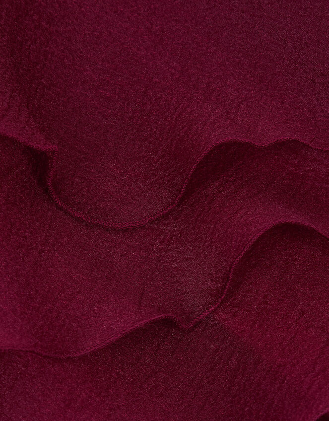 Baby Mabel Embroidered Velvet Dress, Red (BURGUNDY), large