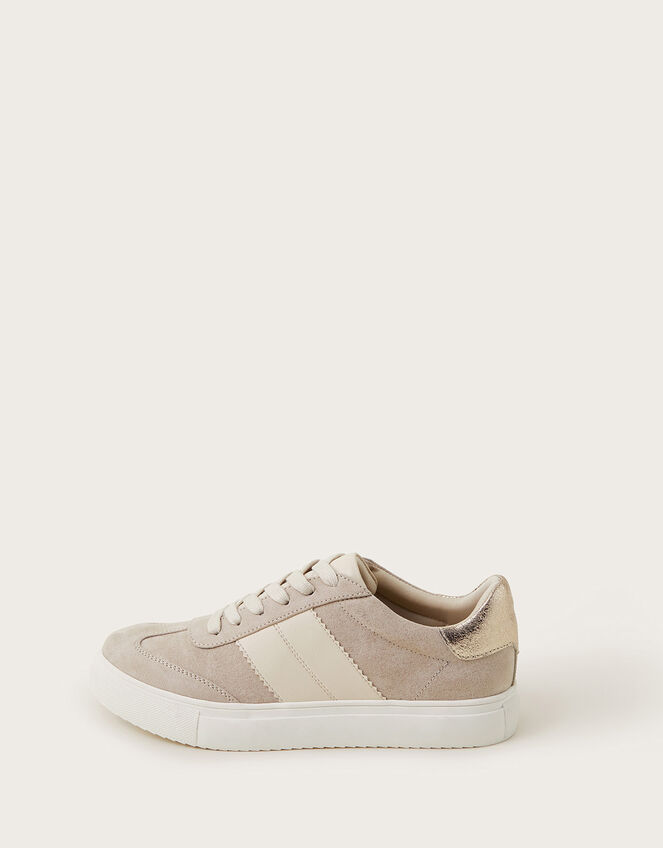 Faux Suede Sneakers, Natural (NEUTRAL), large