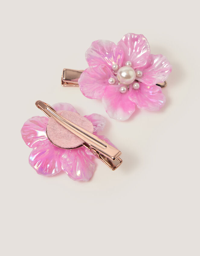 2-Pack Pearl Flower Hair Clips, , large
