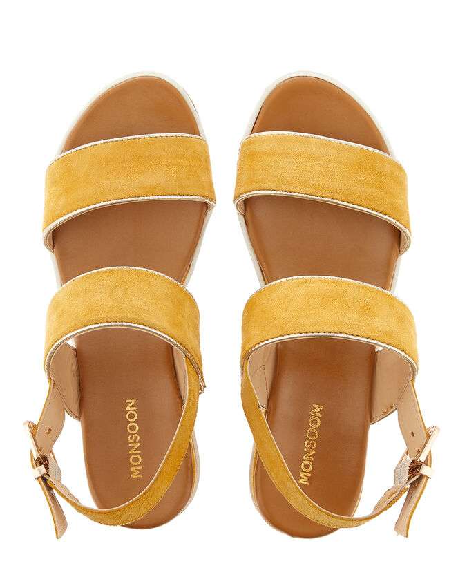 Frida Cork Flatform Sandals, Yellow (OCHRE), large