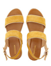 Frida Cork Flatform Sandals, Yellow (OCHRE), large