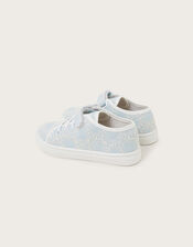 Heart Lace Trainers, Blue (BLUE), large