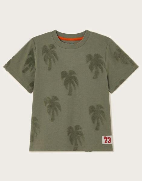 Textured Palm T-Shirt, Green (KHAKI), large