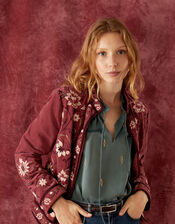 Floral Embroidered Jacket, Pink (ROSE), large