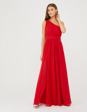 Dani One-Shoulder Maxi Dress, Red (RED), large
