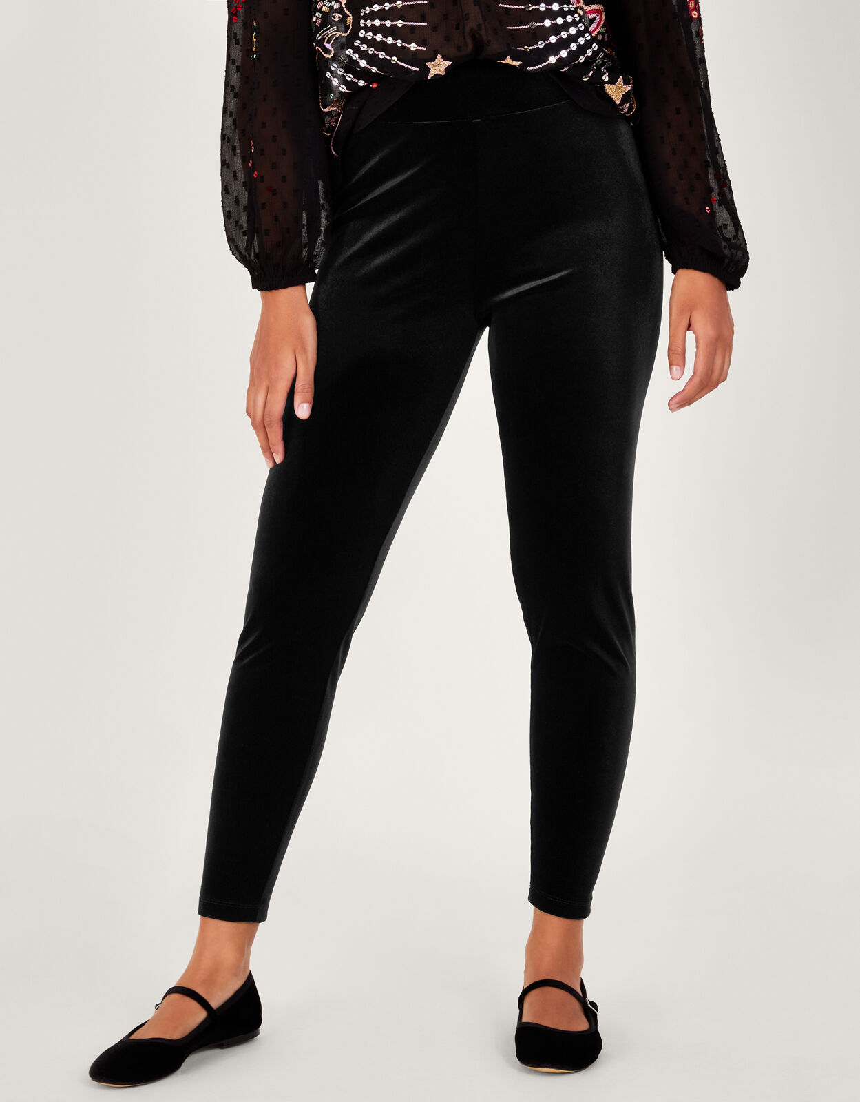 Velvet Leggings Black