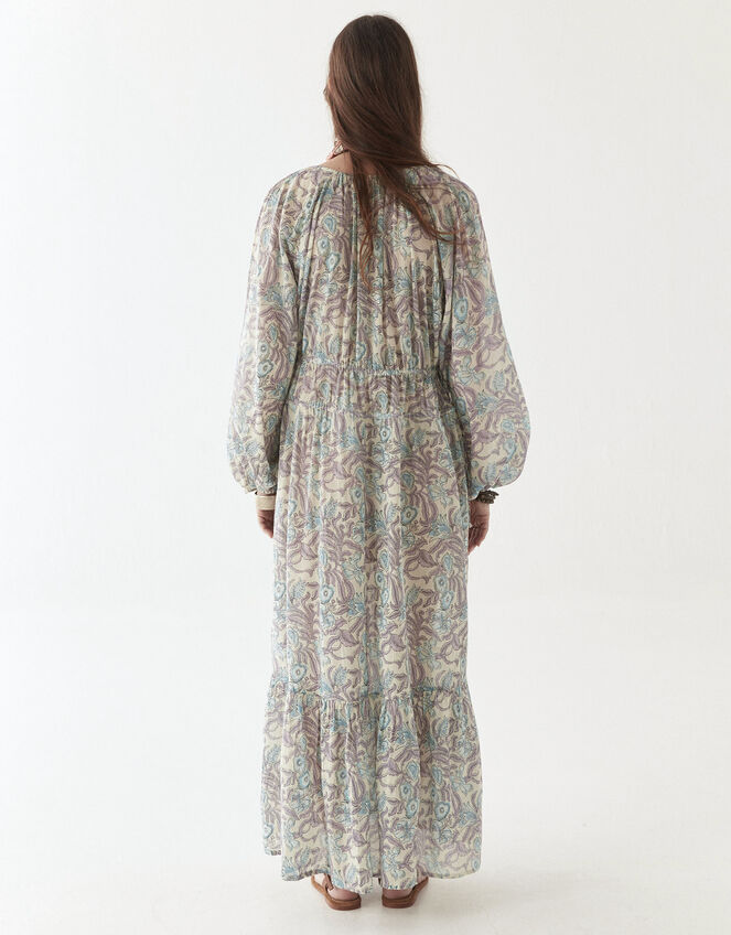 Maison Hotel Flora Long Sleeve Maxi Dress, Blue (BLUE), large