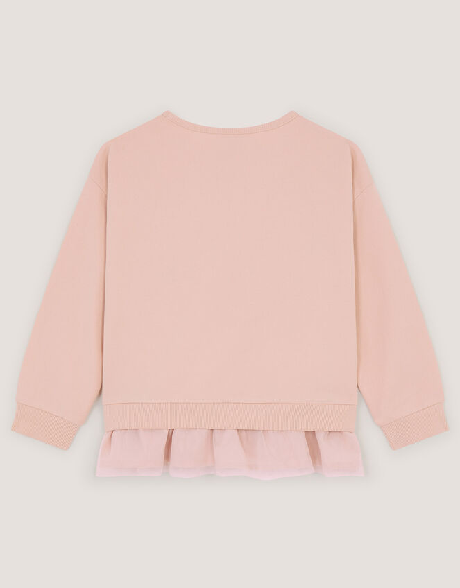 Mon Cheri Peplum Sweatshirt, Pink (PINK), large