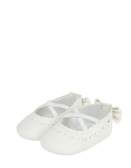 ivory baby booties