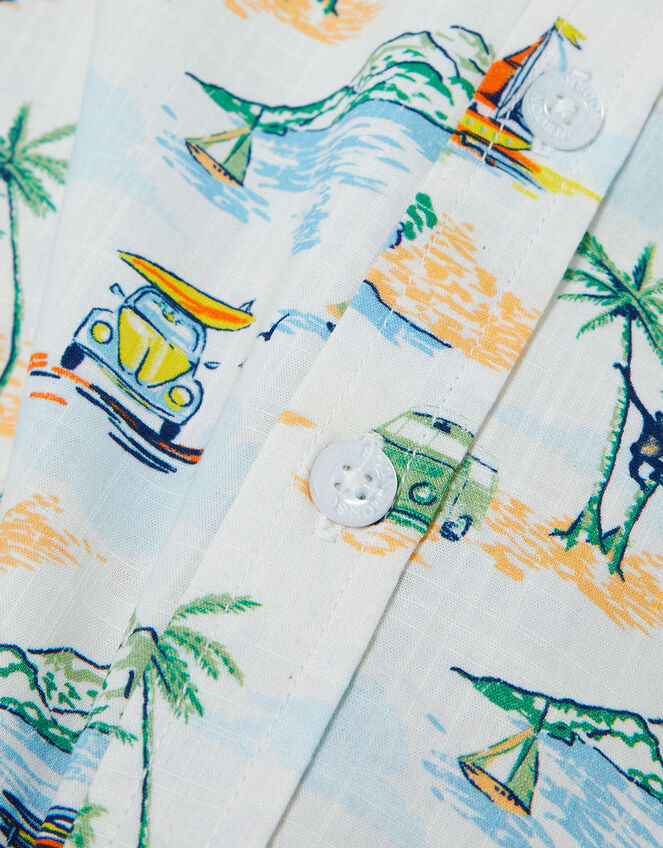 Campervan Short Sleeve Shirt, Ivory (IVORY), large