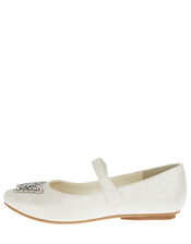 Carmen Butterfly Sparkle Ballerina Flats, Ivory (IVORY), large