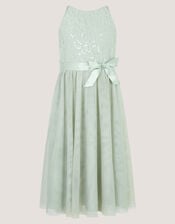 Lacey Sequin Truth Dress, Green (SAGE), large