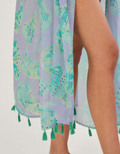 Sea Shell Print Long Kaftan, , large