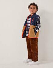 Colourblock Borg Gilet, Blue (NAVY), large
